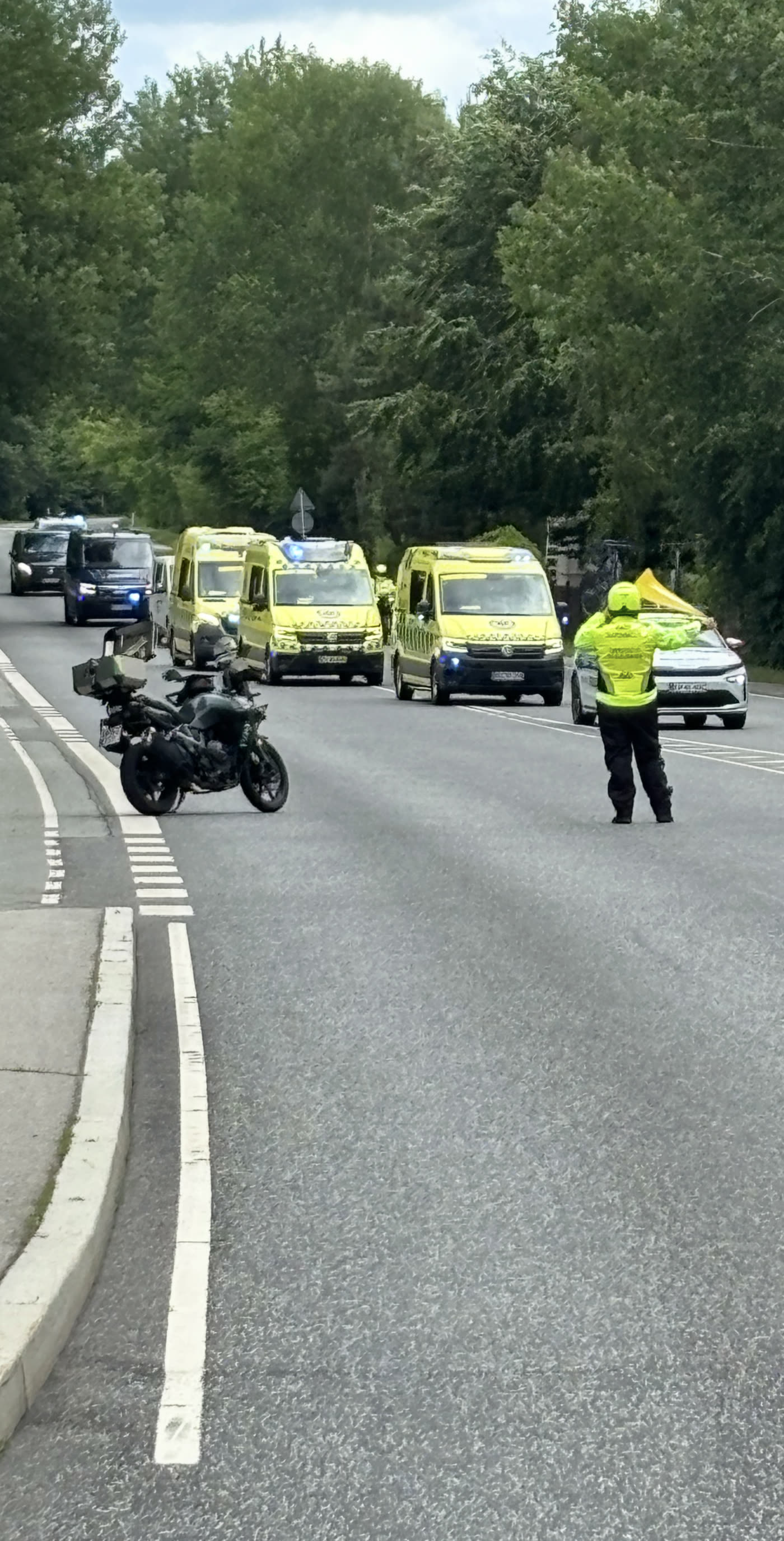 Ambulancer og afspærring ved et større arrangement